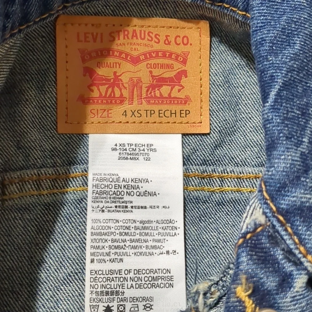 TRUCKER DENIM JACKET TODDLER GIRLS SIZE 4 NWT